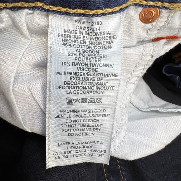 True Religion Jeans Women's 33 (16) Blue Estella Low Rise Skinny Preppy Normcore - Picture 8 of 14